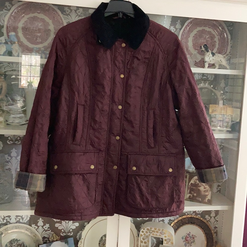 BARBOUR US 16 / UK 20 | Barbour Beadnell polarquilt women’s jacket in wine red
